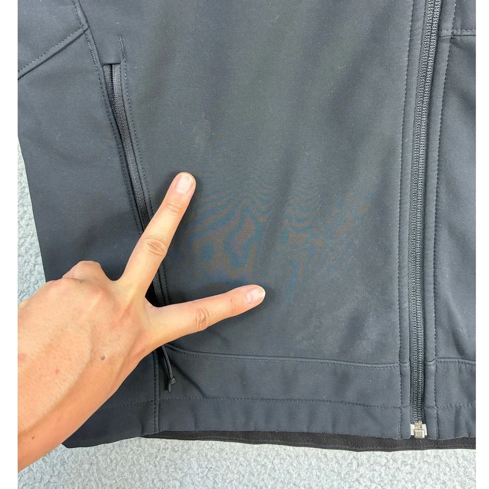 The North Face Apex Bionic Softshell Vest Mens L Black Fleece Lined Outdoor